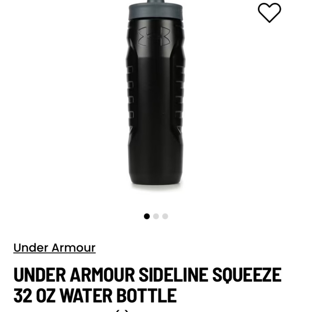 Under Armour Black Sideline Squeeze Bottle